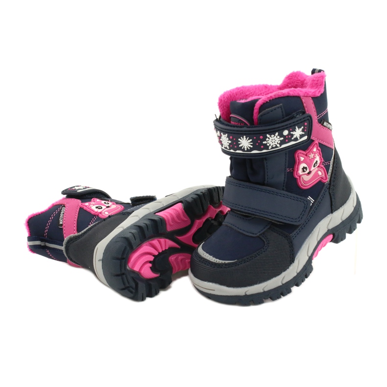 American Club softshell boots with HL47 / 20 navy membrane navy blue pink 3