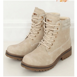 Ladies' beige timber boots 312-PA Beige 1