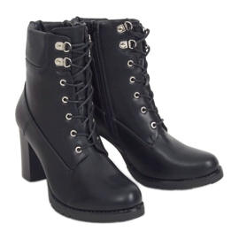 Black heeled timber boots BH2567-KB Black 1