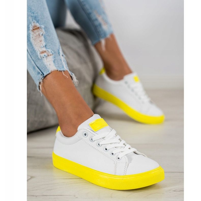 SHELOVET Footwear With Yellow Sole white 1 SHELOVET Footwear With Yellow Sole white 1
