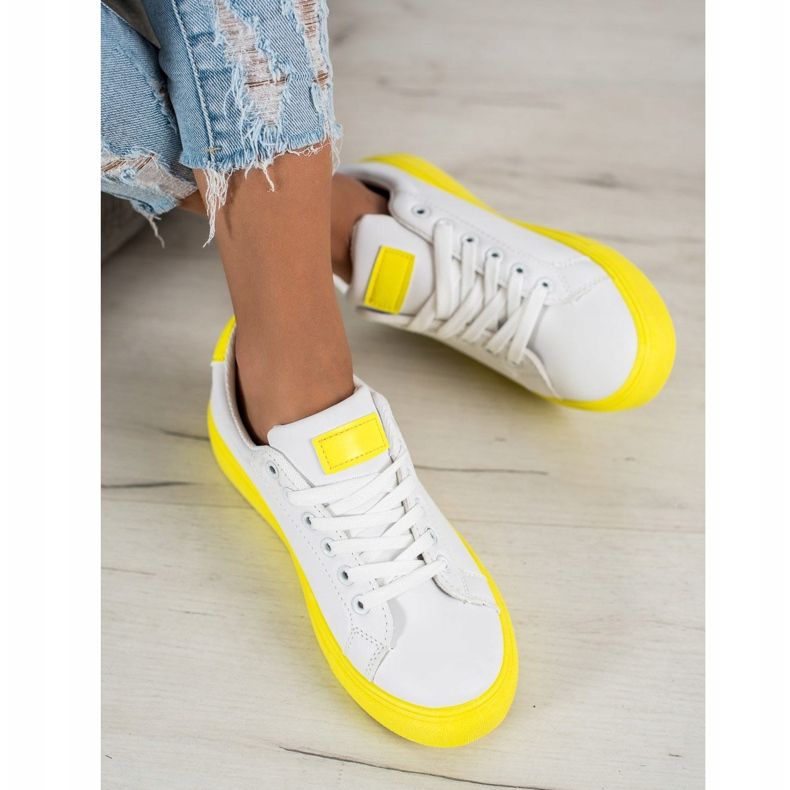 SHELOVET Footwear With Yellow Sole white 2 SHELOVET Footwear With Yellow Sole white 2