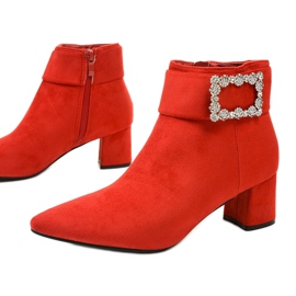 Red ankle boots on the post with the Antipodes zipper 1