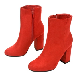 Red suede ankle boots on the Wenonah post 2