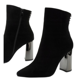 Black ankle boots with eco-suede Armory 1