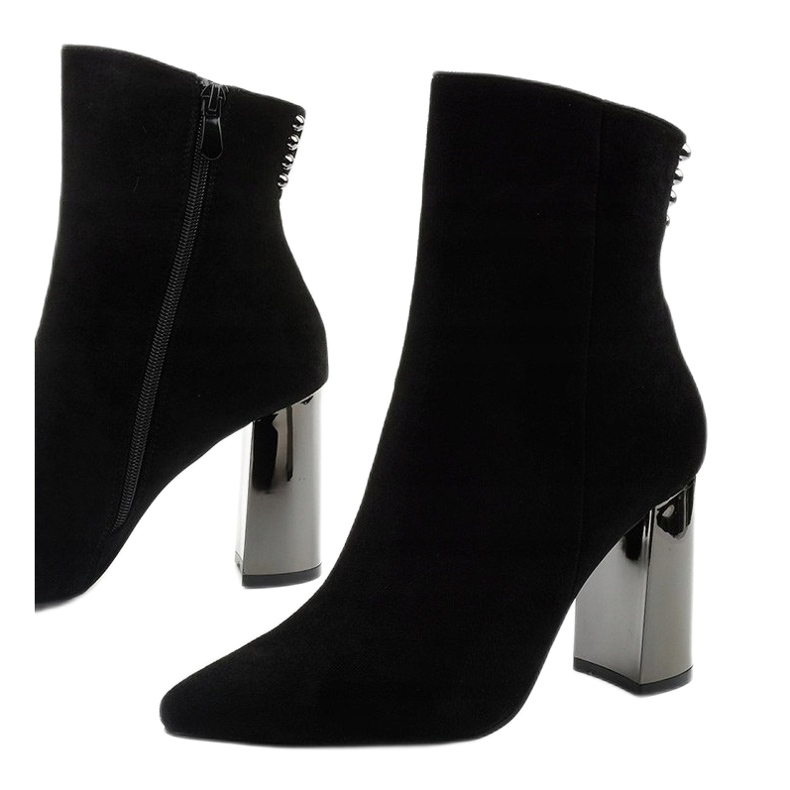 Black ankle boots with eco-suede Armory 1