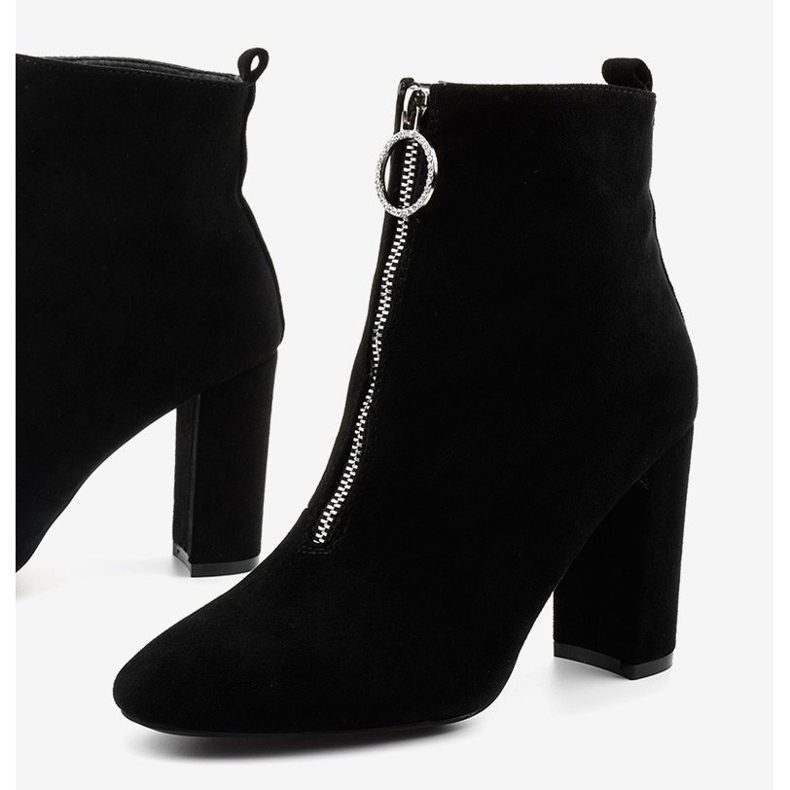 Black boots on the post made of eco-suede Ginrolyss 1