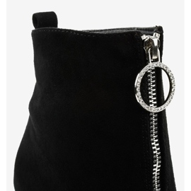 Black boots on the post made of eco-suede Ginrolyss 2