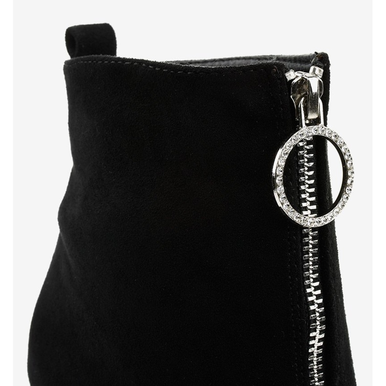 Black boots on the post made of eco-suede Ginrolyss 2