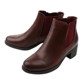 Fysernessa burgundy flat boots in eco-leather red multicolored 2
