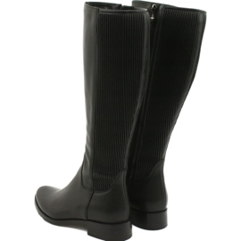 Black boots with an elastic band Arka 7152 2