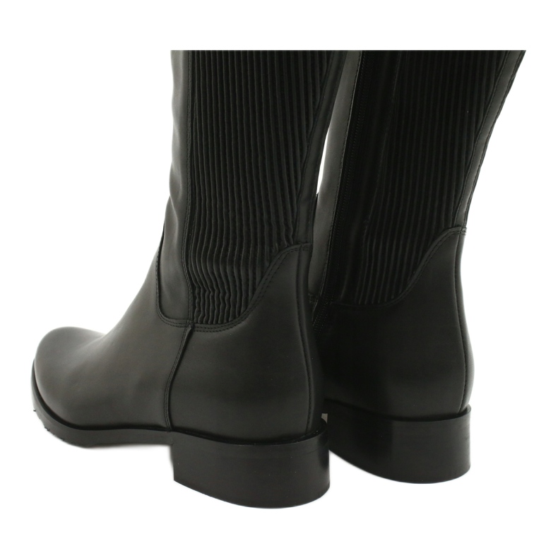 Black boots with an elastic band Arka 7152 3