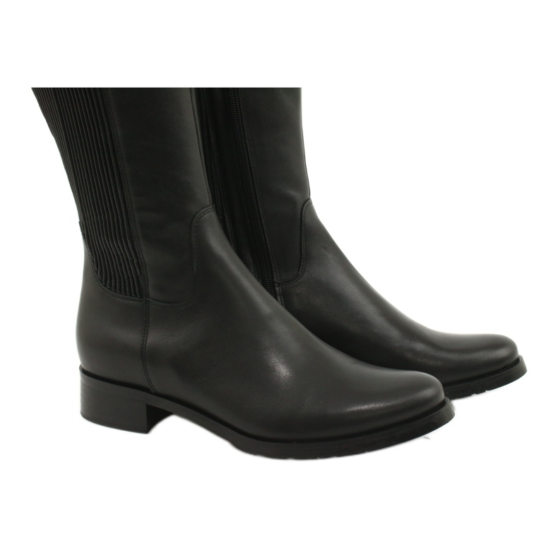 Black boots with an elastic band Arka 7152 4