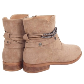Women's beige boots 688-201 Khaki 1