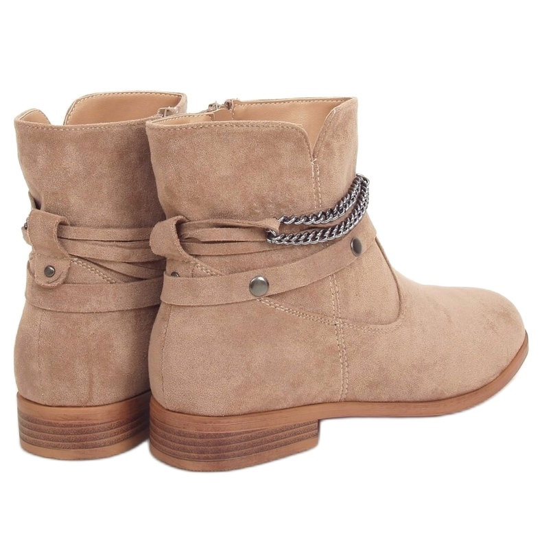 Women's beige boots 688-201 Khaki 1