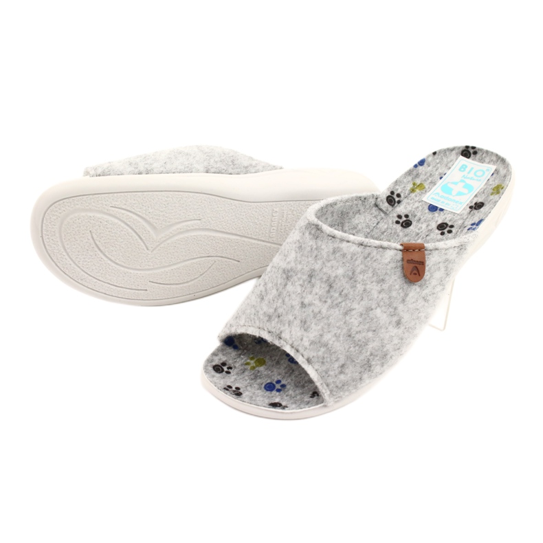 Felt slippers Adanex 25494 gray grey 3