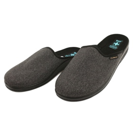 Men's slippers Adanex 24142 black grey 2