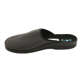 Men's slippers Adanex 24142 black grey 1