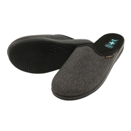 Men's slippers Adanex 24142 black grey 3