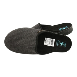 Men's slippers Adanex 24142 black grey 4