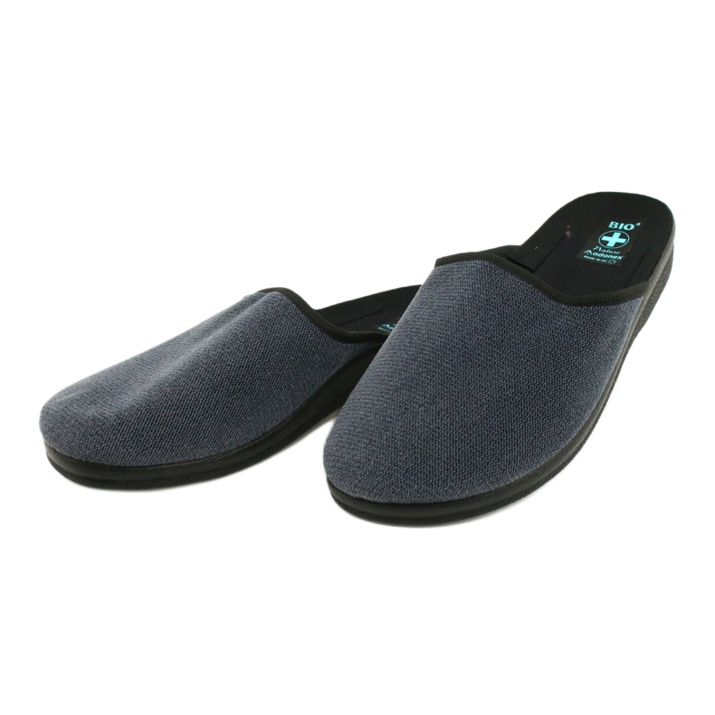 Men's Adanex 24141 slippers black blue 2