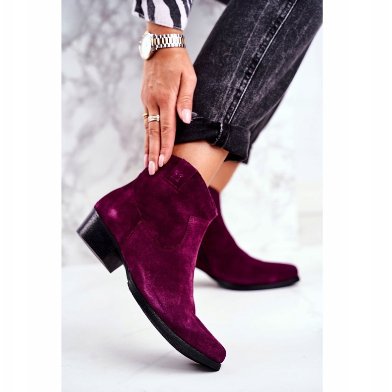 Women's Suede Maciejka Violet Boots 04289-05 purple 1
