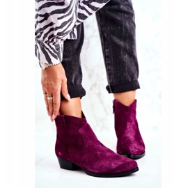 Women's Suede Maciejka Violet Boots 04289-05 2
