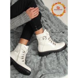 White lacquered women's boots 8120-PA White 1