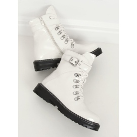 White lacquered women's boots 8120-PA White 2