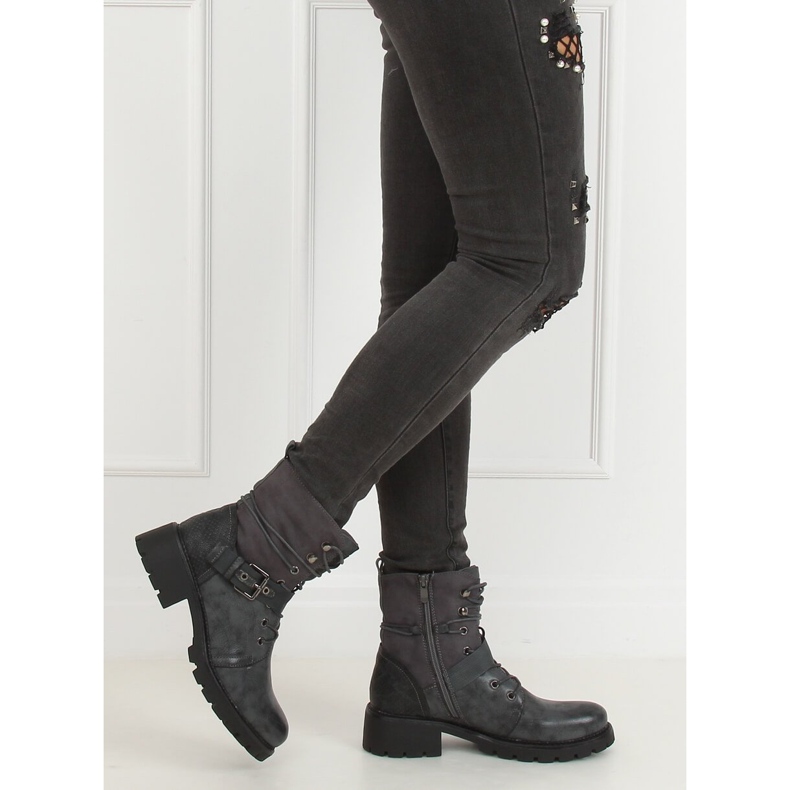 Gray 1215-PA Gray workery boots grey 2