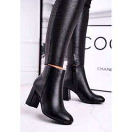 FW1 Women's Boots On Heel Black Gun 1
