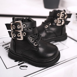 FRROCK Children's Boots Warmed With Fur Black Valentina 2