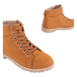 Camel lace-up boots BK-77 yellow 1