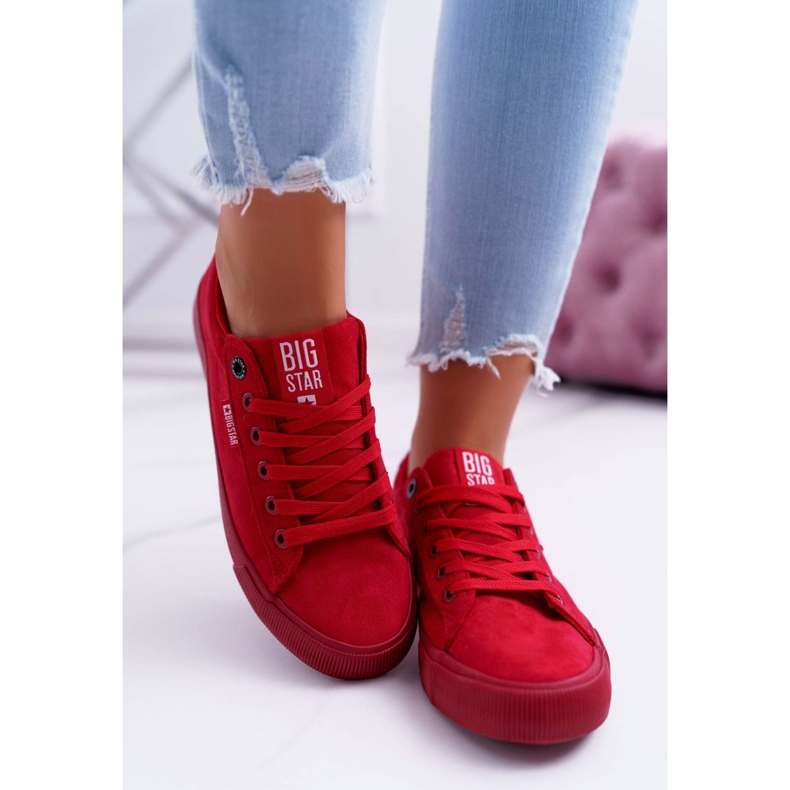 Women's Sneakers Big Star Suede Red EE274044 2