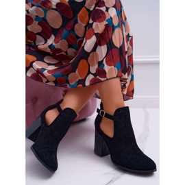 Bellucci Women's Boots On a Heel Openwork With Cutouts Black GoodDay 2