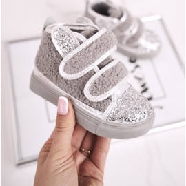 FRROCK Children's Sneakers High Warm Gray Clifford silver grey 1