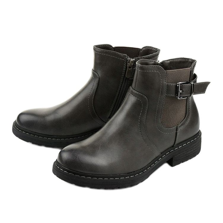 Gray boots from Vicked insulated Jodhpur boots grey 2