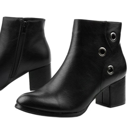 Black boots on the post of eco-leather A8163 1