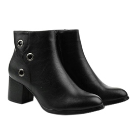 Black boots on the post of eco-leather A8163 2