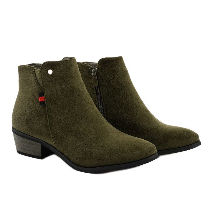 Green flat ankle boots 20Y8039-11 2