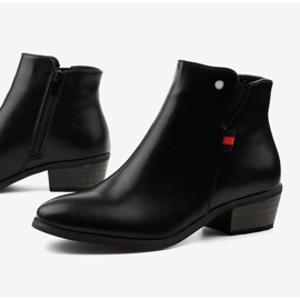 Black flat ankle boots 20Y8039-1P 1