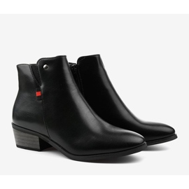 Black flat ankle boots 20Y8039-1P 2