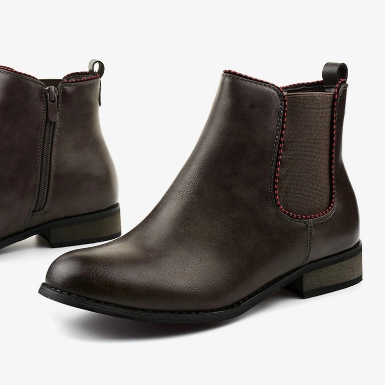 Gray flat Jodhpur boots with an elastic band 20Y8031-1 grey 1