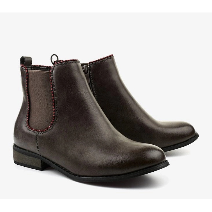 Gray flat Jodhpur boots with an elastic band 20Y8031-1 grey 2