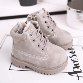 FRROCK Children's Warm Trapper Boots Gray Dexter grey 1