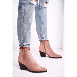 FB2 Women's Khaki Loud High Heel Boots beige pink 1 FB2 Women's Khaki Loud High Heel Boots beige pink 1