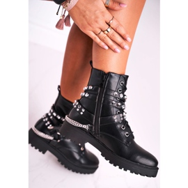 FB2 Women's Boots Warm Jets Chains Black Desire 2