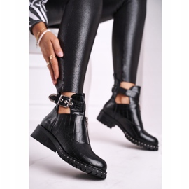 FRBS Women's Boots With Cut-outs Black Joan 1 FRBS Women's Boots With Cut-outs Black Joan 1