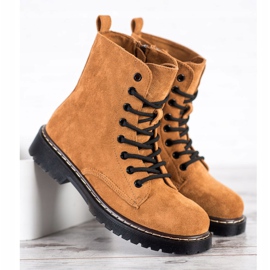 Small Swan Camel Suede Trappers brown 2