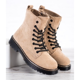Small Swan Suede Trappers beige brown 2