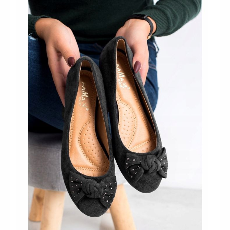 Fama Wedge Ballerina black 1